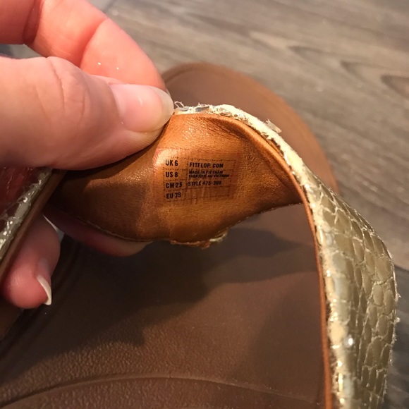 FitFlop Petra Sandals - Pale Gold - Picture 8 of 8